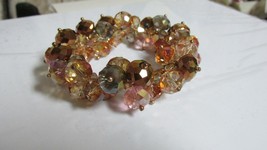 &quot;&quot;Bronze, Beige Shades - Aurora Bourealis Beads&quot;&quot; - ALI-KHAN - Bracelet - Gift - £19.89 GBP