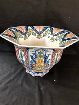 Unique XL ceramic MAKKUM SPITTOON / flowerpot Tichelaar Delft Holland - $358.78