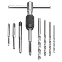 EVTSCAN T-Handle Tap Wrench Set, Adjustable Chuck, with 4 Pcs M3 to M6 Screw Tap - £16.45 GBP