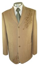 Inserch Sport Coat Jacket Mens Size Large 44-46 Textured Chenille Beige ... - $28.70