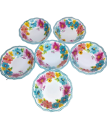 The Pioneer Woman Set of 6 BREEZY BLOSSOMS Melamine Cereal Bowls NWT 24oz - £43.41 GBP