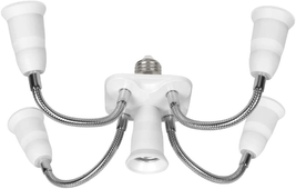 Toplimit 5 in 1 Light Socket Splitter Household LED Bulb Photography Socket Adap - £15.28 GBP