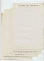 The Conde Nast Publications Inc 8 Sheets Stationery Vogue Glamour 1930&#39;s... - $67.32