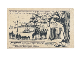 Dr Townsends Sarsaparilla 1880&#39;s Cholera Balm Hidden Picture Puzzle Trad... - $295.80 MXN