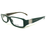 Miu Eyeglasses Frames VMU14E 7OF-1O1 Dark Green Silver Brown 51-16-130 - $139.47