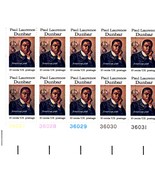 U S Stamps -10 cent Paul Laurence Dunbar, American Poet  Plate Block of 10 - £2.80 GBP