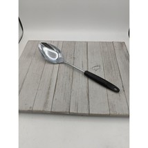 Ekco #5 Black Handled Chromium Plated Solid Serving Spoon  12&quot; - £10.16 GBP