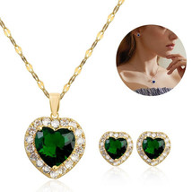 Women&#39;s Exquisite Luxury High-Quality Heart Jewelry Set with Haoshi Earrings Pen - £14.45 GBP