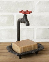 Primitive new Faucet Soap Dish in distressed Metal - £25.66 GBP