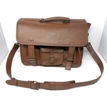 Buffalo Jackson Roosevelt Briefcase Bag Brown Buffalo Leather W/ Strap M... - $148.45