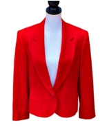 Vintage Pendleton Women&#39;s Blazer Red Size 12 100% Virgin Wool Lined Made... - £22.73 GBP