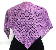 Delicate, small, handmade, lilac shawl. LI-4 - $60.00