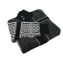 Men's Fancy European Sweater Jacket By Silversilk Fashionable 11012 Black image 3