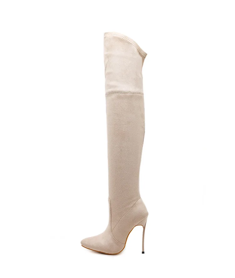 Eilyken 2024 Autumn  Over the Knee Boots Stretch Slim Thigh High Pointed Toe Boo - £196.77 GBP