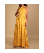 Lulus Sz S Love and Beyond Marigold Burnout Floral Maxi Dress Fairy HoCo... - $43.54