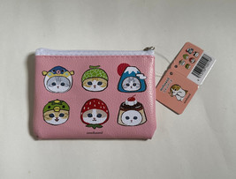 New Sanrio Mofusand Fruit Pudding Fuji Pink Coins Bag Purse Pouch - $8.00