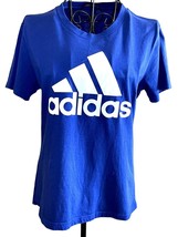 Adidas T Shirt Short Sleeve Blue Tee Youth Size Medium - £6.85 GBP