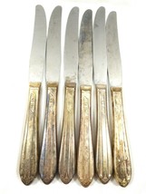 VTG 1939 6pc lot knives WM Rogers IS Starlight Clairidge  Silverplate Fl... - $74.25