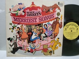 Vintage 1968 Walt Disney&#39;s Merriest Songs LP Record Gulf Oil Promo   - £18.08 GBP