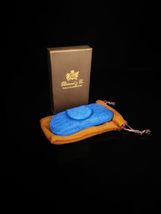 Brizard and Co Genuine Ostrich Blue V Cigar Cutter with Pouch NIB image 2