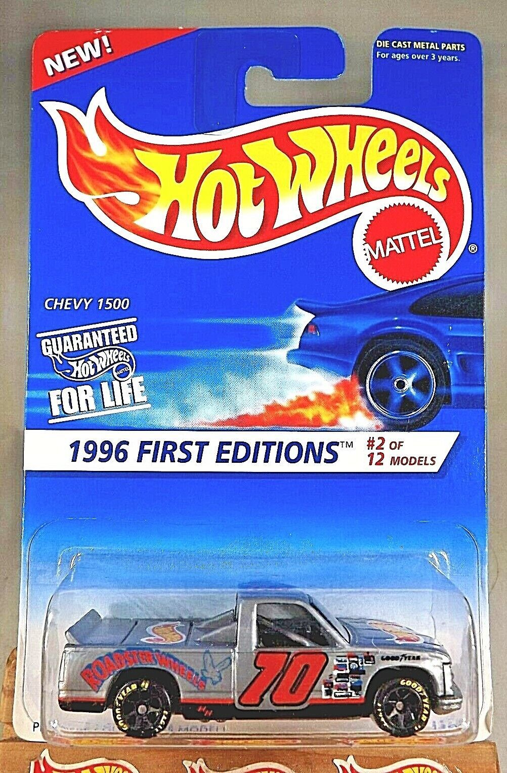 1996 Hot Wheels #367 First Editions CHEVY 1500 Gray Unpntd Base w/Sm-GDYR Blk7Sp