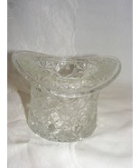 Vintage Glass Top Hat Daisy and Button Design Vase Candy Bowl - €25,52 EUR