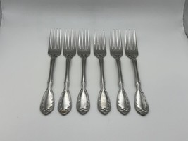 Set of 6 Noritake Stainless Steel SERENADE Dinner Forks - $1,868.01 MXN