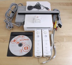 NINTENDO Wii Video Game CONSOLE with Cables / 2 OEM Controllers / Wii Pl... - $49.49