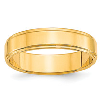 10k Gold 5mm Flat with Step Edge Wedding Band Size 11 1FLE050 - $425.76