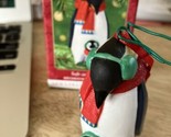 Hallmark penguin Christmas Ornament 2001 Safe And Snug #1 porcelain Keep... - $12.19