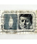 John.F Kennedy Stamp JFK Presidential Used The Glow From That Fire 1960s - $29.99
