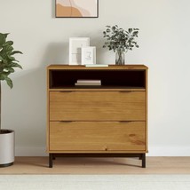 Industrial Solid Pine Wood Chest Of Drawers Bedroom Bedside Storage Cabi... - $180.90