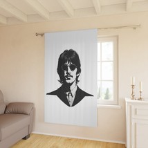 Custom Beatles Ringo Starr Portrait Black and White Window Curtain - 1 Piece - £49.40 GBP