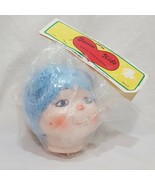 Doll Head Blue Hair with Hands 6&quot; Old Stock Darice 1241 - £8.62 GBP