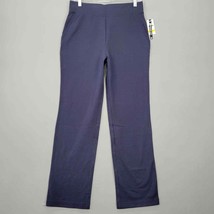 Studio Works Women Pants Size S Blue Navy Stretch Straight Pull-On Pocke... - $12.24