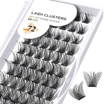 B&amp;Qaugen Lash Clusters B02 DIY Eyelash 72 Cluster Lashes C D Curl Mega Volume In - £11.30 GBP