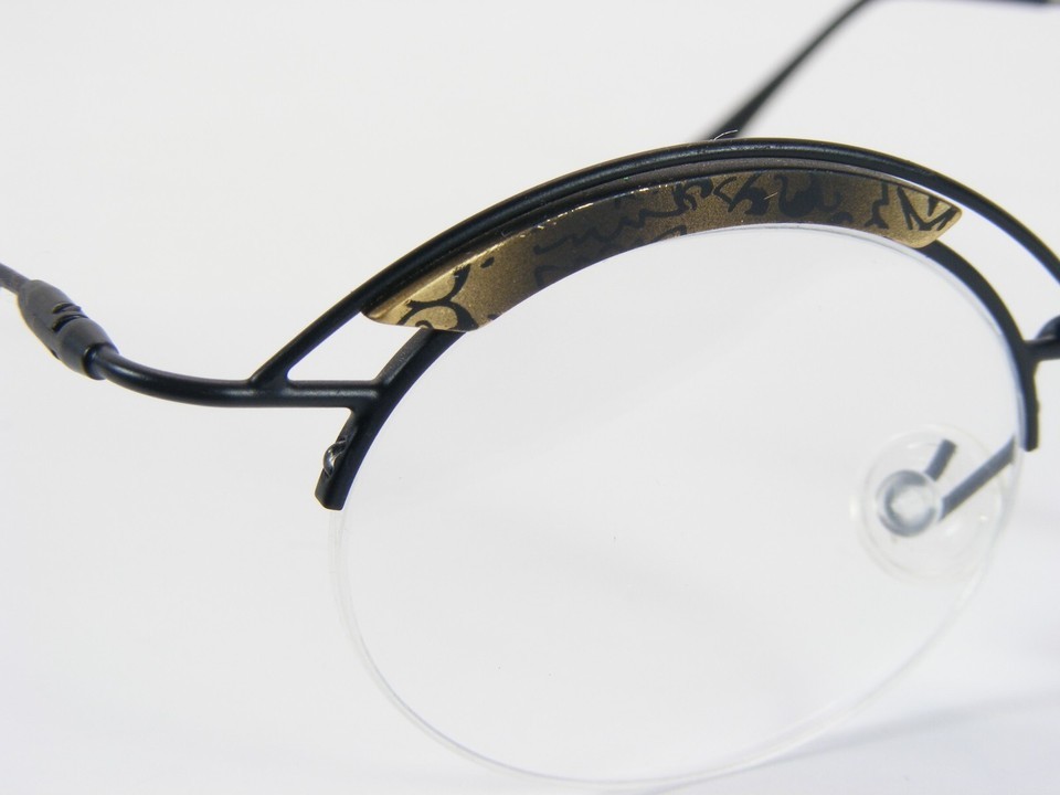 DOMINO 15-118 Black /Gold Unique RARE EYEGLASSES FRAME 40-25-136 Germany Item image 7