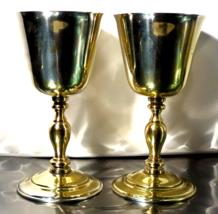 Silver Plated Wine Goblets - Wedding Party Decor - E.P Brass Made In Spain - £21.24 GBP