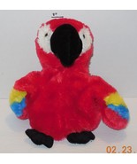 Vintage Red Colorful Parrot Hand Puppet Plush Rare HTF - $14.15