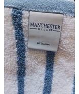 Manchester Mills Oxford 30&quot; x 53  Blue Stripes  Towels - 8Pack, - £37.88 GBP