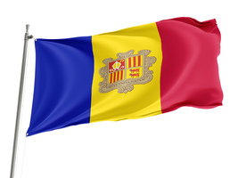 Flag of Andorra, Unique Design Print, Size - 3x5 Ft / 90x150 cm, Made in EU - $29.80