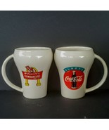 Coca Cola McDonald&#39;s Hamburgers Coffee Mug Lot of 2 Ceramic Cups - £15.81 GBP