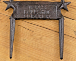 Cast Iron Texas Bullshit Boot Scraper Ground Stake Lawn Garden Double Ru... - $24.99