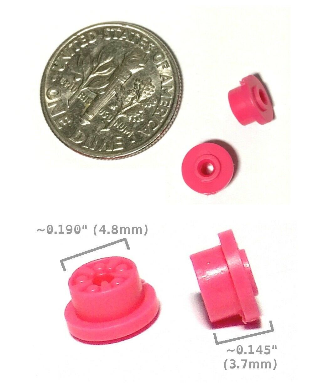 2pc BTO Newly Made Aurora MM T-Jet Thunderjet HO Slot Car Standard Wheel... - $1.49