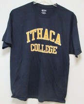 NCAA Ithaca Bombers Screen Printed T Shirt Navy Blue Adult Size XL Gear - £15.92 GBP