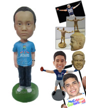 Personalized Bobblehead Beautiful Kid In T-Shirt And Jeans - Parents &amp; Kids Babi - £72.47 GBP