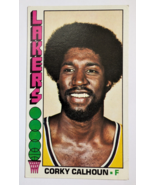 1969 CORKY CALHOUN OVERSIZED TOPPS NBA BASKETBALL CARD # 12 LOS ANGELES LAKERS - $6.99