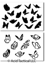 Airbrush Stencils Butterfly Craft Painting Large Assorted Butterflies 14&quot; 2 PACK - £8.59 GBP