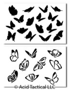 Airbrush Stencils Butterfly Craft Painting Large Assorted Butterflies 14... - $14.90 CAD