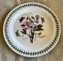 Portmeiron Botanical Garden 10.5” Dinner Plate Flowered SWEET PEA New En... - £28.27 GBP